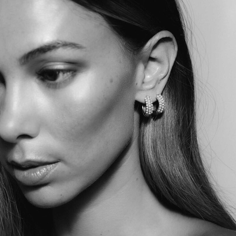 Silk & Steel Amara Hoop Earrings image number 2